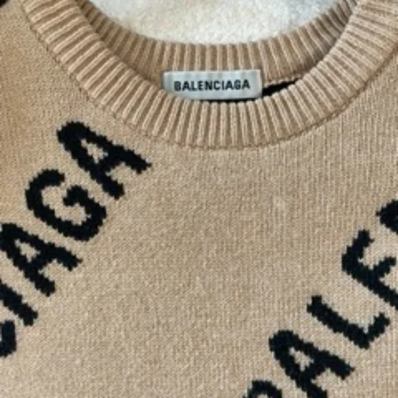Balenciaga logo crew-neck jumper